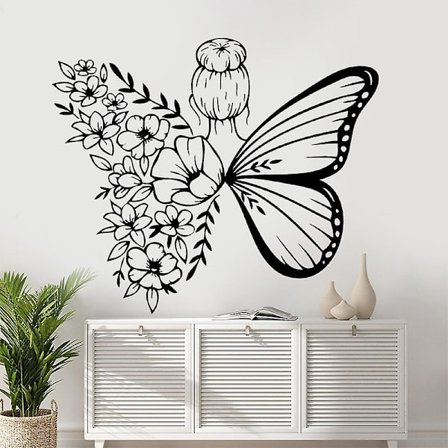 Blomsterfe veggmalerier veggklistremerker med sommerfugler veggklistremerker for jenter barnerom bursdagsfestgave