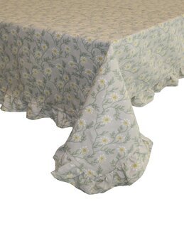 Dug Fanny småblomstret med flæse Beige