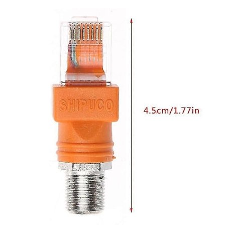 F Hun Til Rj45 Han Koaksial Tønde Kobling Adapter Rj45 Til Rf Konnektor Konverter