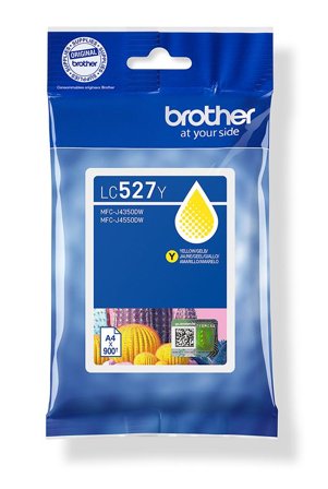Brother LC527Y Yellow standard ink cartridge, yield up to 900 pages