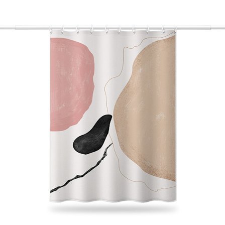 Duschdraperi Vattentät Abstrakt Morandi Gardiner 120X180CM
