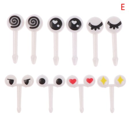 6/10 st/packMini tecknad barn SnackCake Dessert Pick Bento