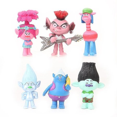 6st Troll Princess Poppy Branch Magic Hår Elf Figur Leksak Modell