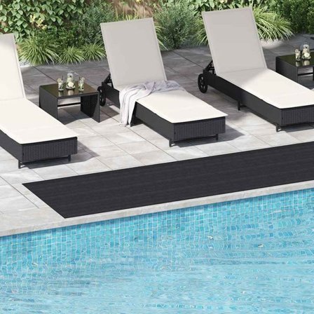 vidaXL Gummimatta Svart Halkfritt 5x1 meter