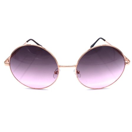 ENIGMA Runde solbriller - guld / lyserød