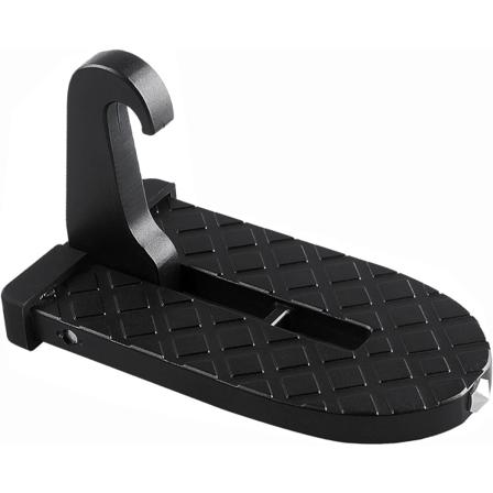 (Svart) 1 st bilhjälp pedal aluminium hopfällbar dörrpedal ren takpedal för SUV RV Jeep biltillbehör