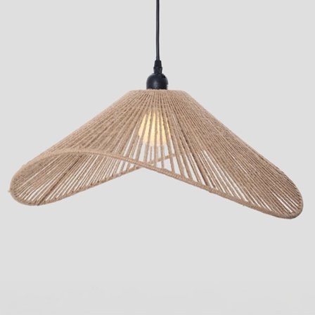 Beam-riippuvalaisin, 48x20cm, luonnonvärinen köysikuvio