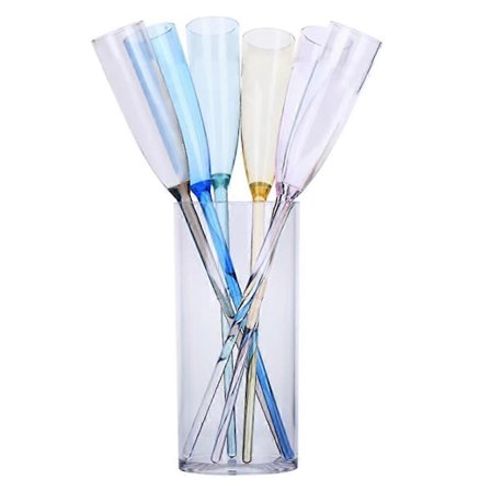 1 setti/7 kpl Yksinkertainen samppanjalasi Luova lasipokaali Viinilasit jalustalla