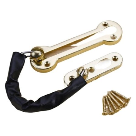 Tykkere tyverisikring kjededørlås rustfritt stål hotellrom dørkjedespenne dørkjede tykk dørlås (gull) gull