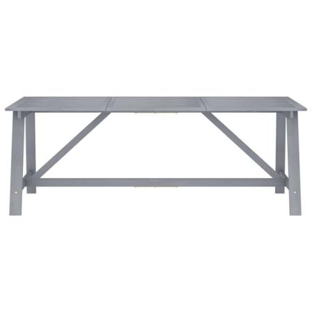 Vidaxl Trädgårdsbord Grå 206x100x74 Cm Massivt Akaciaträ Grå