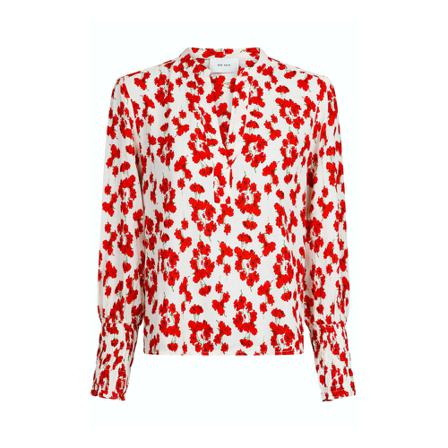 Neo Noir Landa fading poppy blouses , Rood , Dames , Maat: S