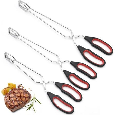 3x Grilltang 23,5cm、28cm、33cm, Rustfrit Stål Saksetang