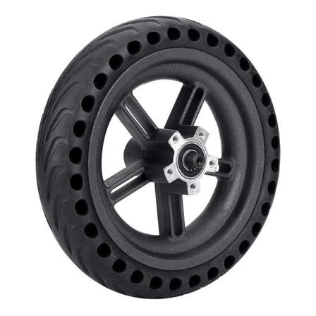 Kompatibelt bakhjul + 8,5x2" solid dekk forhåndsmontert (30 mm) (95 mm spindelbredde) - Passer til Xiaomi M365 PRO