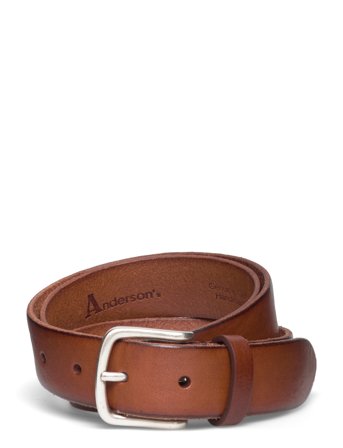 Anderson's Denim Leather Belt Brown - 3 Cm - Brown - 90