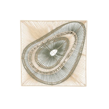 Vægdekoration, 80x80 cm, Papir & Metal, Mintgrøn
