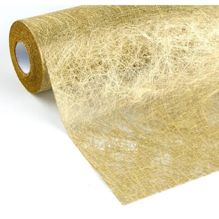 Dww-Genanvendelig dekorativ dug af non-woven, elegant bordstrop, 30 cm fest, borddekoration til fest (guld, 30 cm x 5 m)