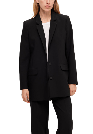 Selected Femme Slfrita Ls Relaxed Blazer Kavajer Dam Svart 38