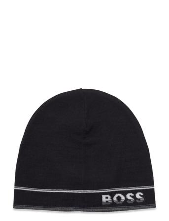 Aloki_Beanie Accessories Headwear Beanies Svart BOSS