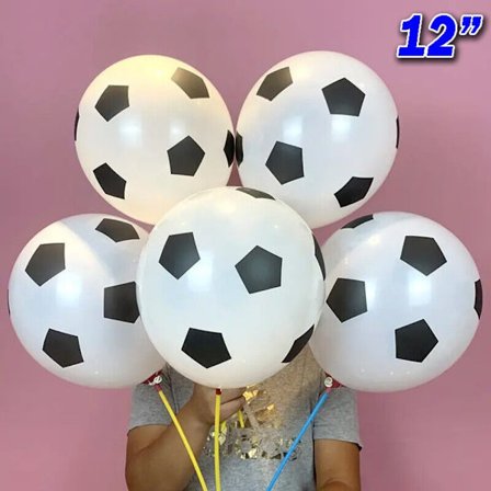 100 ST Fotbollsballonger Fotboll Printed MULTICOLOR multicolor