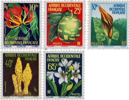 Vestafrika - Postfrisk sæt Y&T nr. 68-72