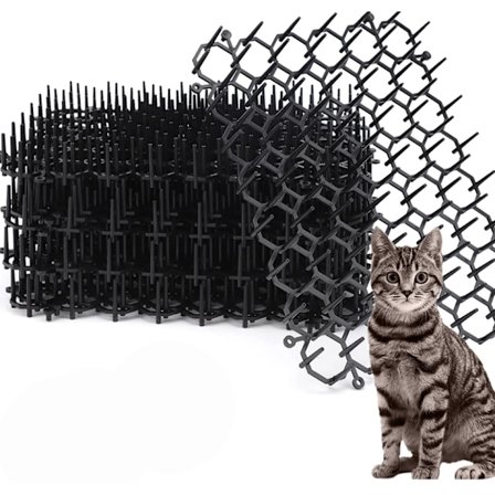 12 stk. katteavvisende matte med pigger Plast hagematte Katt