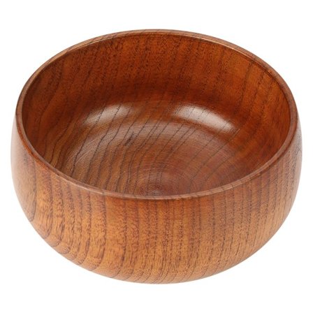 Retro stil naturlig tre rund bolle ris suppebeholder for hjem/restaurant