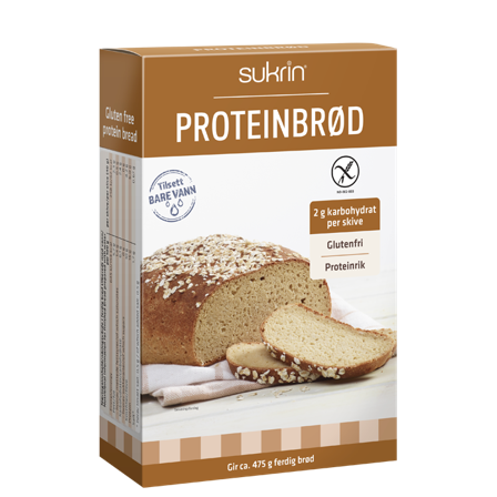 SUKRIN Protein Brødmiks Glutenfri 220 g