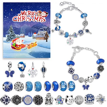 Smykke Adventskalender 2024 Piger Smykke Charms Små Gaver DIY Adv