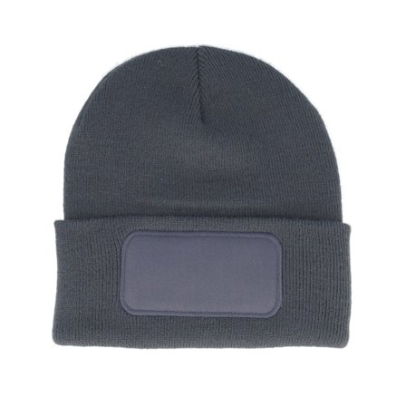 Beechfield - Harmaa cuff Beanie - Graphite Grey Original Patch Cuff @ Hatstore