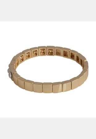 SNÖ of Sweden Brick Elastic Crystal Brace Armband Dam Guld ONESIZE