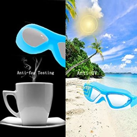 Store ramme brede visjon svømmebriller for barn jenter gutter (alder 6