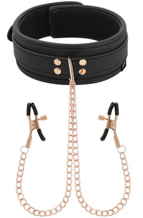 Coquette Fantasy Collar With Nipples Clamps