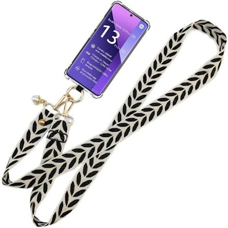 Axelremsfodral för Xiaomi Redmi Note 13 Pro+ 5G - Note 13 Pro Plus 5G, förstärkt silikonskydd