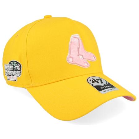 47 Brand - MLB Jaune adjustable Casquette - Hatstore Exclusive x Boston Red Sox World Yellow Gold A-Frame Adjustable @ Hatstore