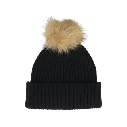 MJM Hats - Svart pom Beanie - Womens Beanie Pia 42 Mix Black Pom @ Hatstore