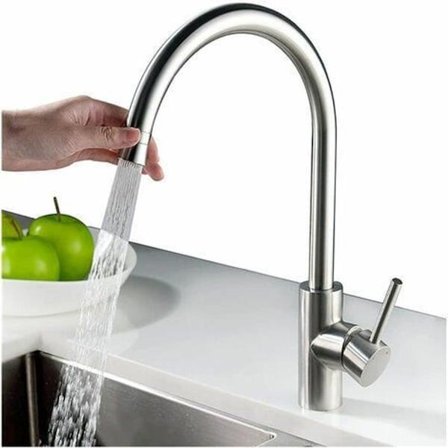 Børstet kjøkkenbatteri, 2 dyser å velge mellom, kjøkkenkran KLB