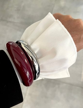 Bud to rose Bond Bangle Resin Burgundy - Burgundy - ONE SIZE