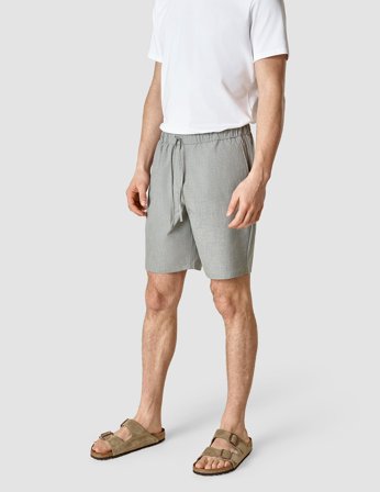 Shaping New Tomorrow - Tech Linen Elastic Shorts - Charcoal - Herre - 30/