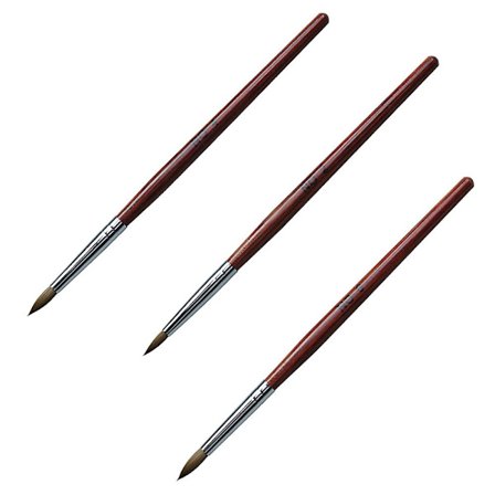 3 st Nail Brush Set, Kolinsky Akryl Nail Borstar För Akryl Applicering, Nagel Extension För Salong Diy