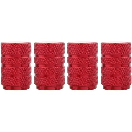 Røde runde ventilhetter for dekk til kjøretøy, motorsykler og hjul