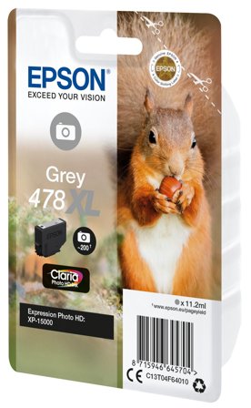 Epson 478XL - høykapasitets - grå - original - blekkpatron