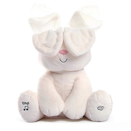 Elektrisk Peek A Boo Sjungande Kanin Plyschdocka Gosedjur Tecknad Kanin Plyschdocka Leksaker