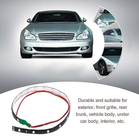 5 kpl 12V Vihreä 30cm 15 LED Auton Joustava Vedenkestävä Nauha