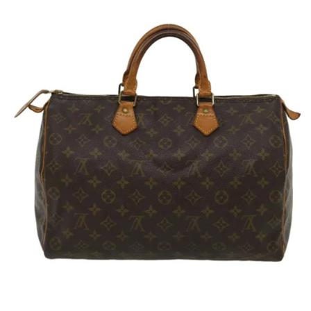 Louis Vuitton Vintage, Pre-owned Speedy 35 Monogram Handbag Bruin, Dames, Maat:ONE Size