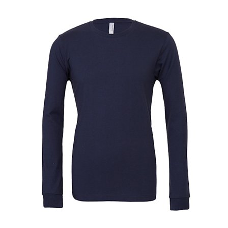 Bella + Canvas Unisex Jersey Långärmad T-shirt XS Marinblå
