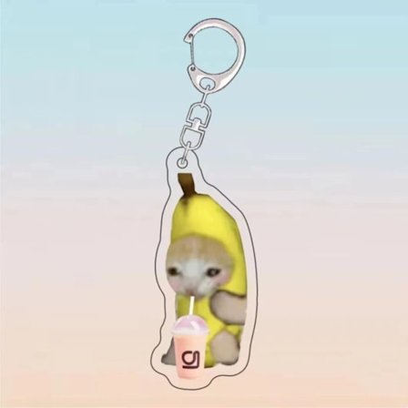 5st Banana Cat Nyckelring Cat Funny Pendant 4 4