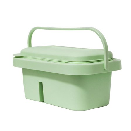 3-i-1 kunstnerpenselvask med holderpaletter og håndtak (lys grønn)