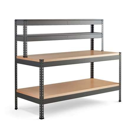 Werkbank COMBO mit Zubehör, 1840 x 775 x 1530 mm, gehärtete Platte