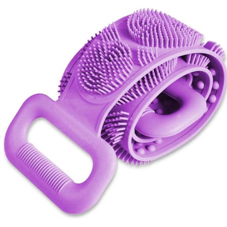 24 " Ryggskrubbare Kroppsborste Silikon Bad Duschborste för Användning i Duschen för Kvinnor Män Mjuk Exfolierande Silikon Badhandduk