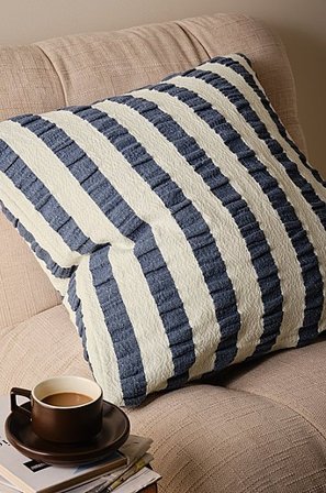 Jotex - Kissenbezug 60x60 Cm blau/naturweiß - SEERA - Kaufe Dekokissen und Kissenbezüge bei Jotex